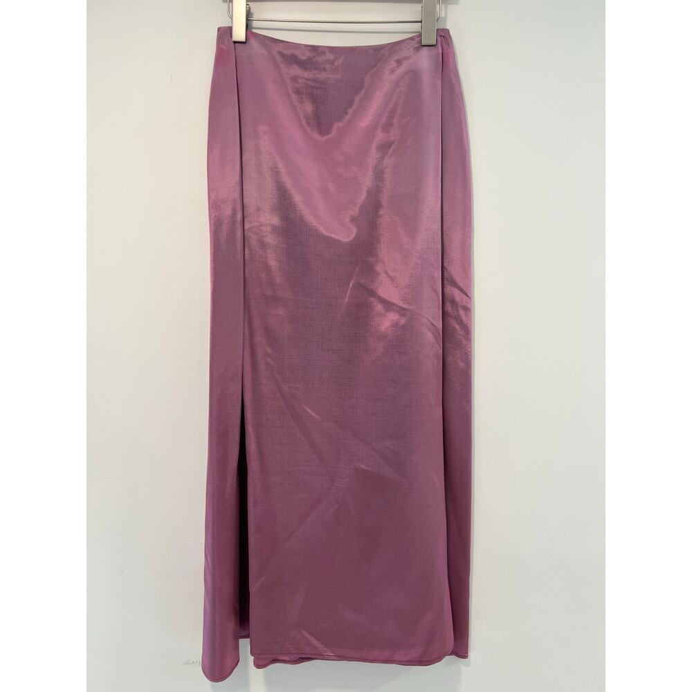 Stunning Purple Metallic Maxi Skirt 1990s Fashion Star CCC Size Medium JL